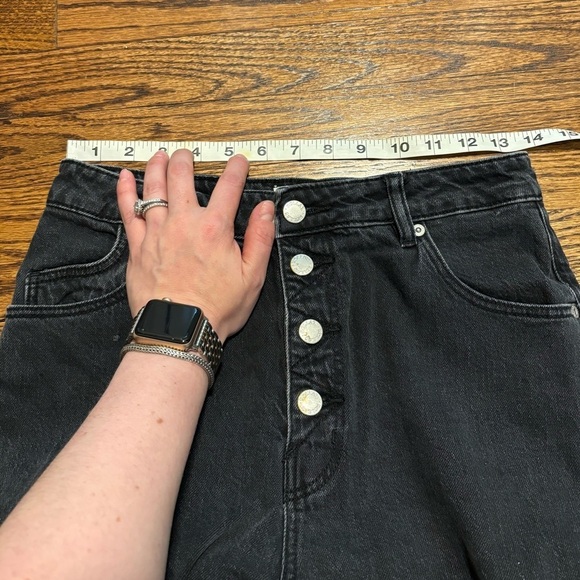 Rolla’s | Eastcoast Crop Flare Washed Black High Rise Denim Jeans Sz 28 - Picture 11 of 11